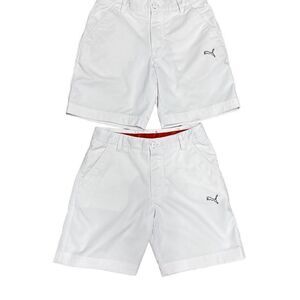 Puma White Golf Shorts Size Youth Medium
